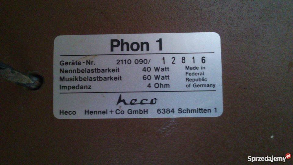 Monitorykolumny HECO Phon 1