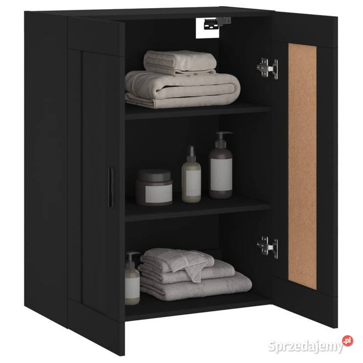 Szafka wisząca czarna 695x34x90 materiał Warszawa
