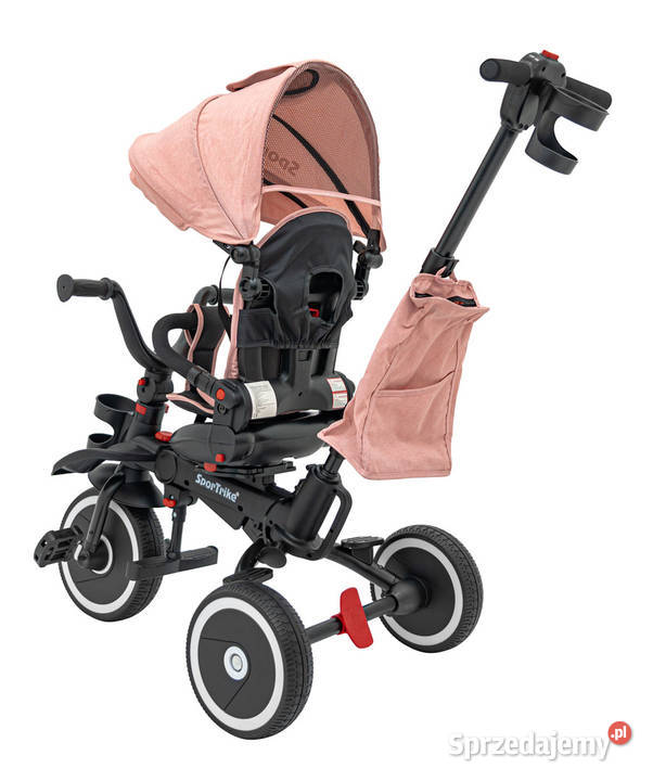 Rowerek Trzykołowy RIDER różowy koła EVA z Warszawa
