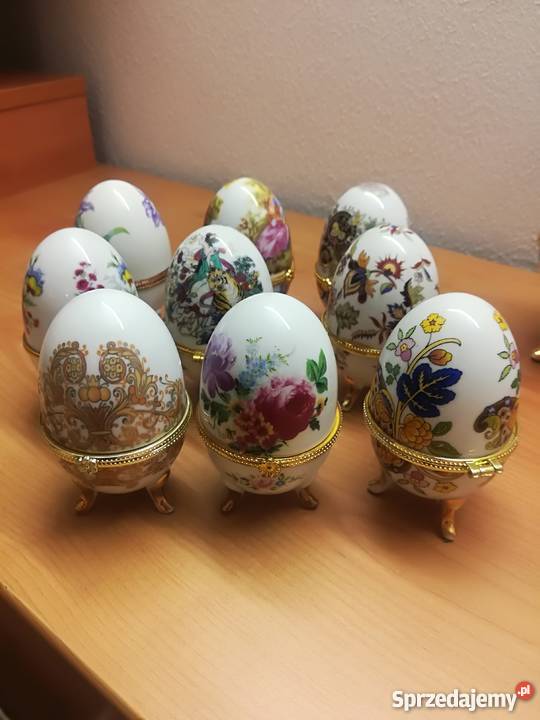 Szkatułka jajko porcelanowe puzderko opolskie
