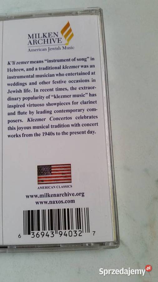 Klezmer Concertos and Encores 2003 MFFNaxos CD 1 płyta Puławy