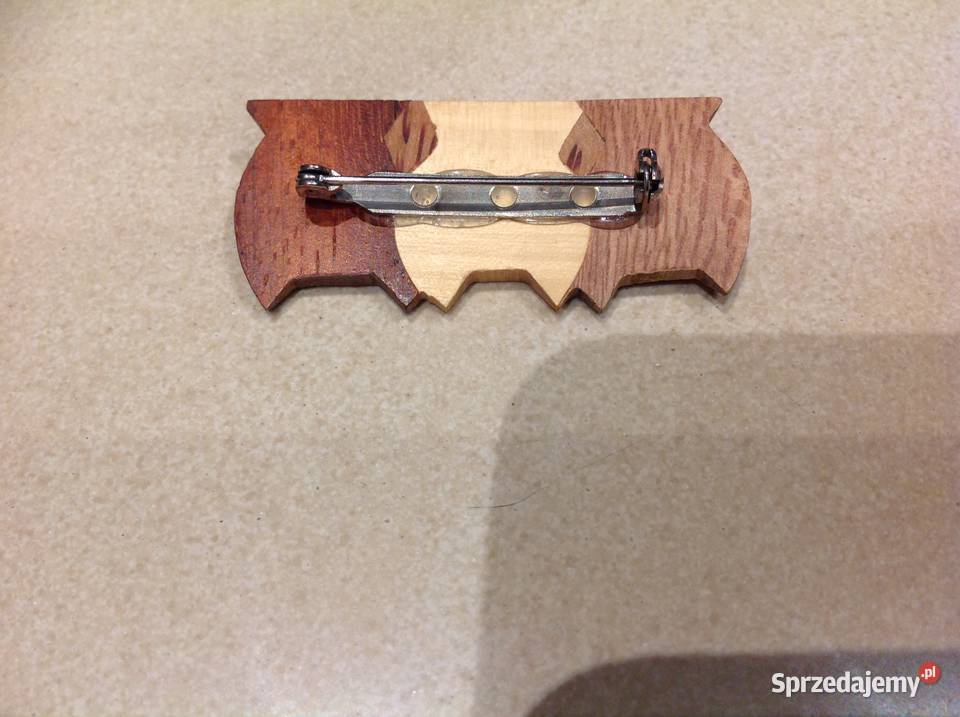 Broszka Drewniana Trzy Kotki Ozdoby Nowa Sól