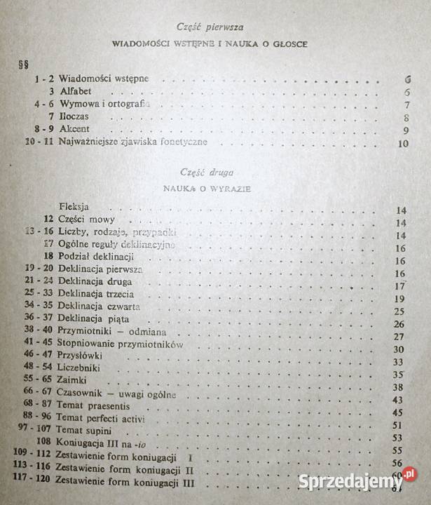 Gramatyka opisowa języka łacińskiego Jan Rok wydania 1979 Chełm