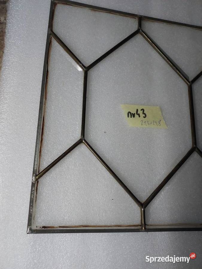 43 Witraż frontu starego zegara szafki szkło Tczew