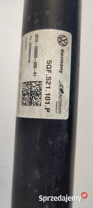 VW TIGUAN II WAŁ NAPĘDOWY 4X4 5QF521101P KTL