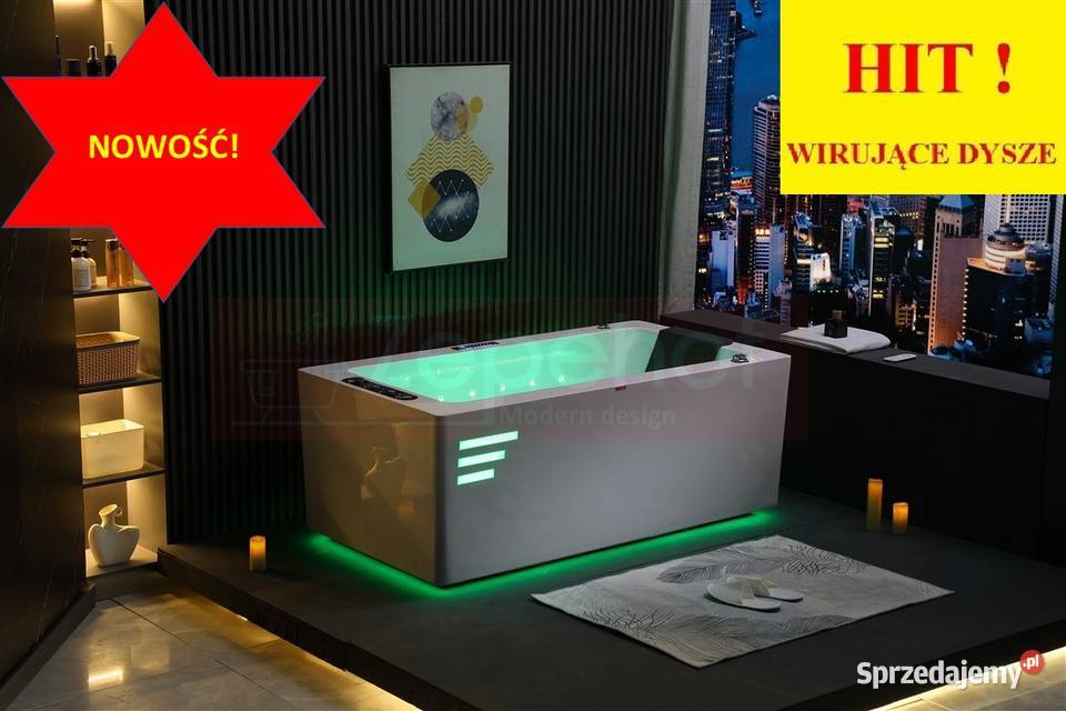 Wanna z hydromasażem 170cmx90 Wodospad Ambiente Wanny Grabówka