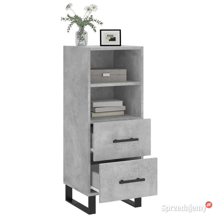 Szafka szarość betonu 345x34x90 materiał mazowieckie Warszawa