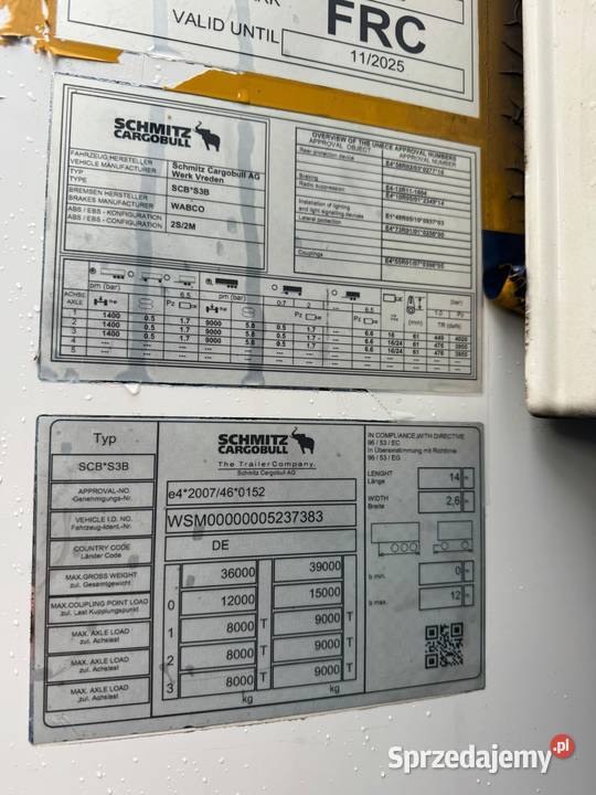 Schmitz Cargobull Doppelstock osie Schmitz Schmitz Cargobull Wilczyna