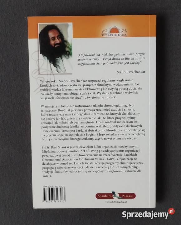 Świętowanie ciszy Sri Sri Ravi Shankar wiara, duchowość