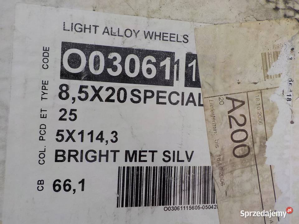 FELGA 20 5X1143 ET25 85X20 wielkopolskie