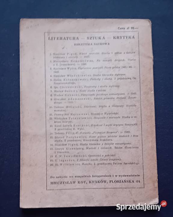 Aleksander Fredro Zemsta Wyd MKot Kraków 1949 r Koźminek