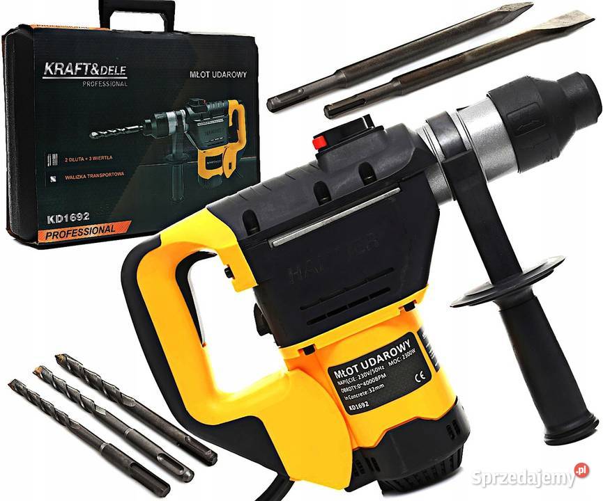 MŁOT UDAROWY MŁOTOWIERTARKA SDS KRAFTDELE model Młoty udarowe Wyrzeka