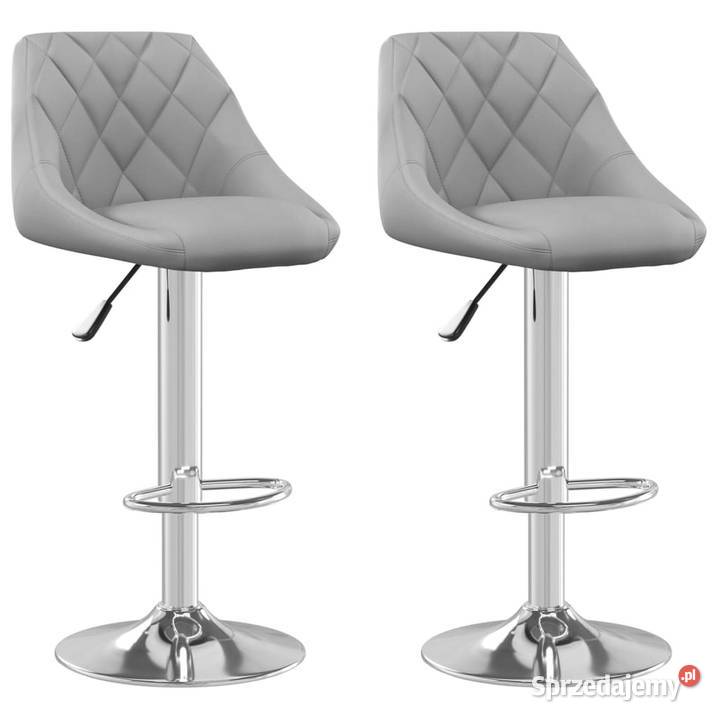 vidaXL Stołki barowe 2 jasnoszare obite mazowieckie Warszawa