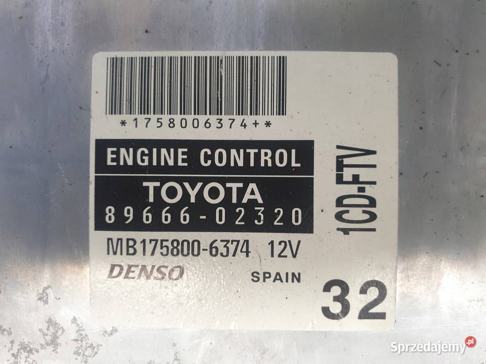 Toyota Corolla E12 20 D4D STEROWNIK SILNIKA Janów