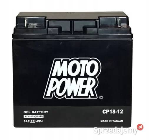 Akumulator motocyklowy MotoPower CP1812 12V 18Ah Łódź