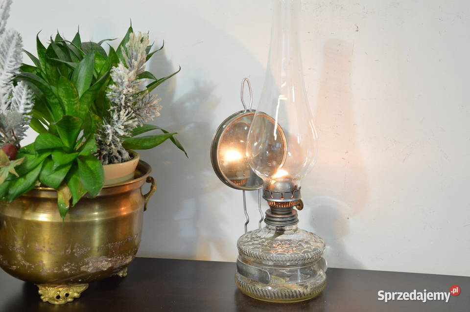 lampa naftowa wisząca stojąca z lusterkiem Jastrzębie-Zdrój