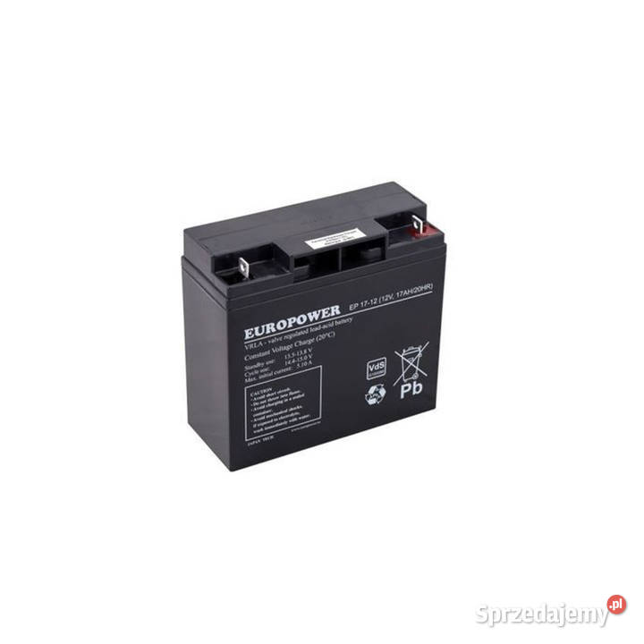 EUROPOWER EP 1712 12 V 17 Ah AGM VRLA akumulator Magazyny energii