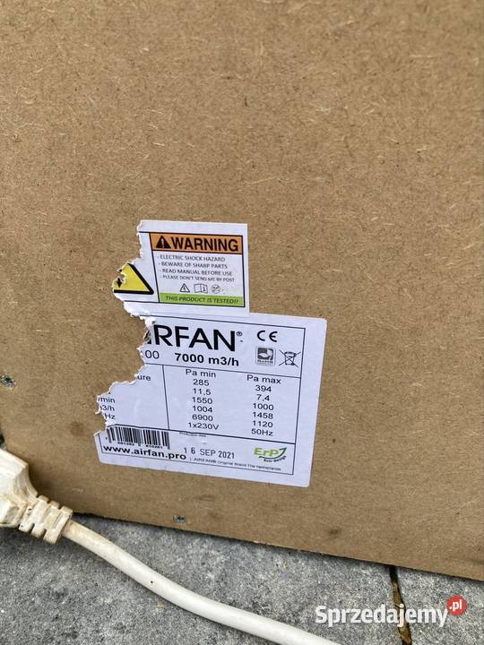 wentylator radialny airfan Legnica sprzedam
