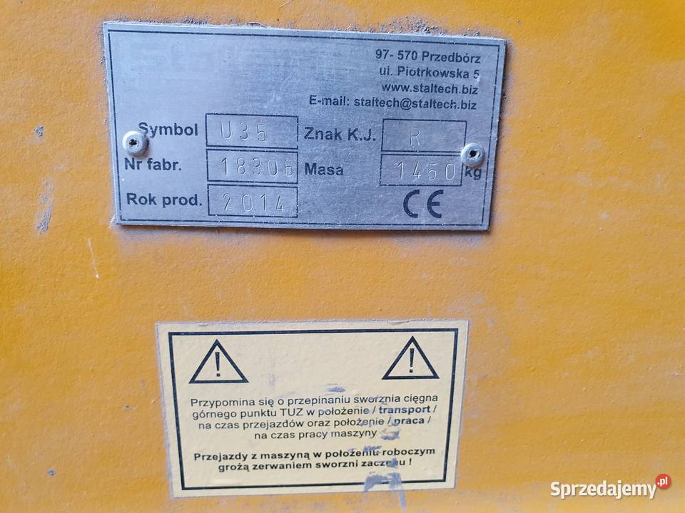 Brona talerzowa STALTECH U35 talerzówka Rolnictwo Sochaczew