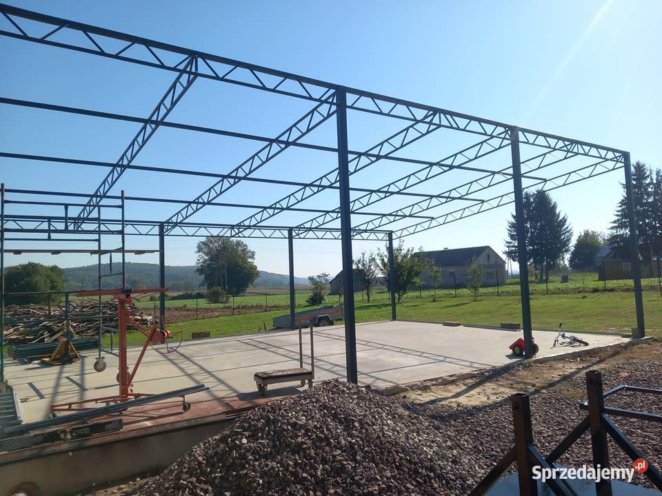 Wiatakonstrukcja stalowa garaż hala lubelskie Stryjów