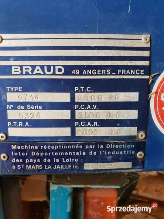 Kombajn do owoców Braud 2714 Turobin