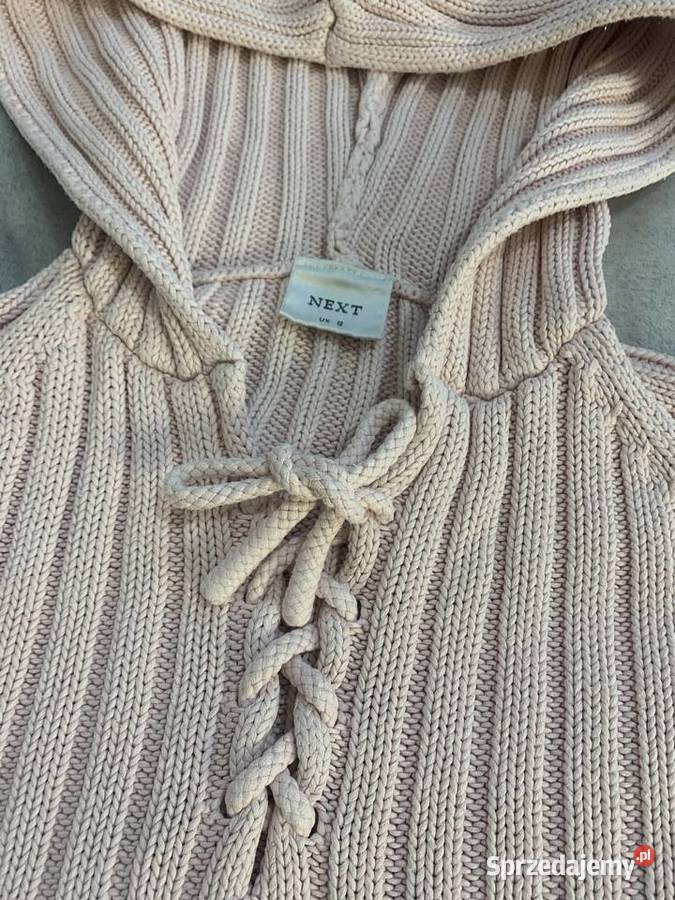 Sweter bluza z kapturem ciepły pleciony z podkarpackie