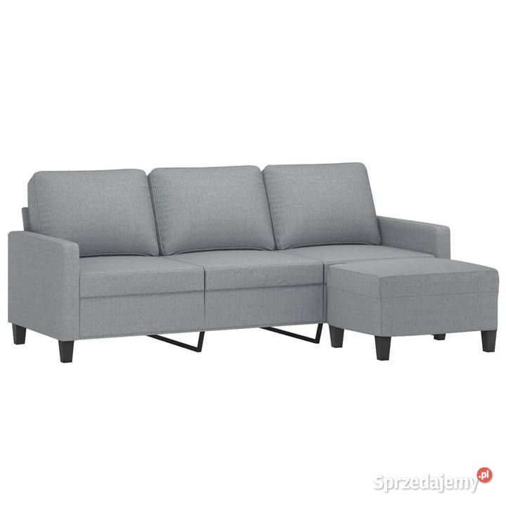 3osobowa sofa z podnóżkiem jasnoszara 180 Warszawa