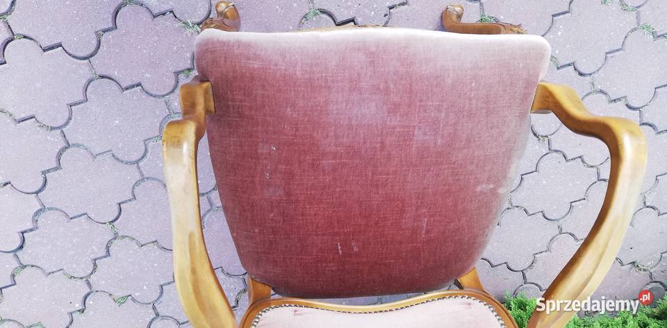 Fotel stylowy ludwik nogi gięte fotelik Garwolin