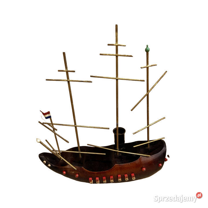 Drewniana lampka nocna stołowa w kształcie