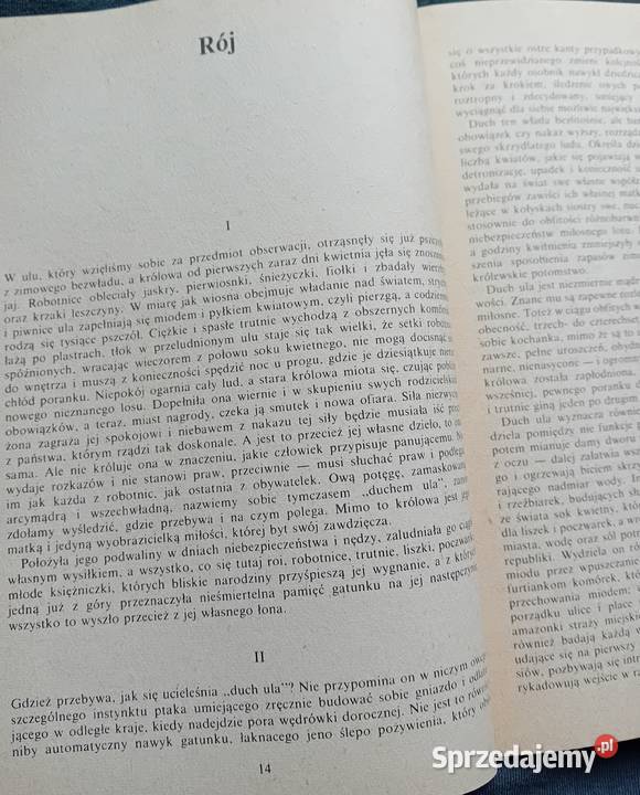 Maurycy Maeterlinck Życie pszczół LSW 1988 r wielkopolskie Koźminek