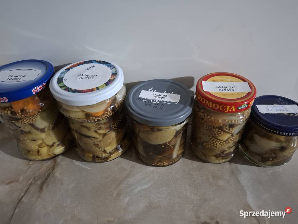 Koźlarzekozaki maślaki zajączki marynowane w Czyżowice