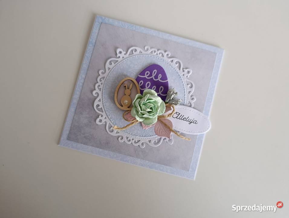 Kartka ręcznie robiona Świąteczna Wielkanoc 4