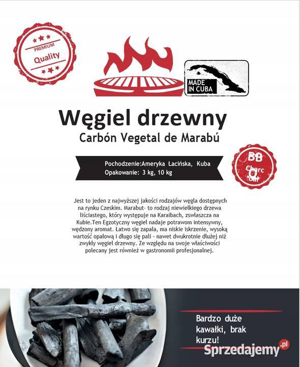Węgiel drzewny Carbón Vegetal de Marab 3 Top śląskie Kiczyce