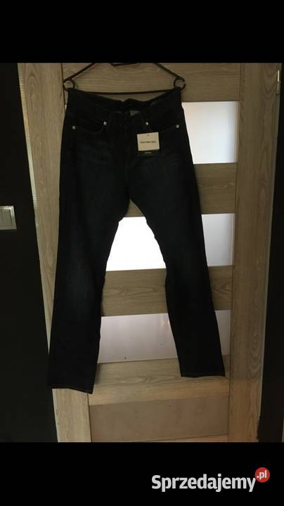 Męskie spodnie jeansowe Calvin Klein M niebieski