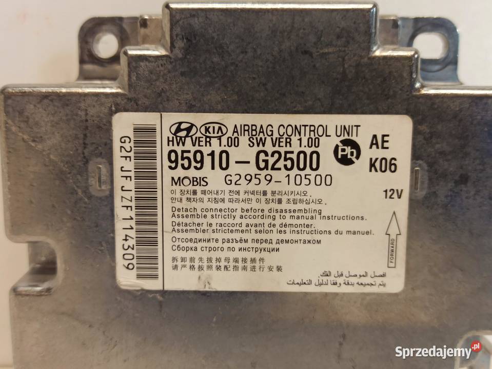 MODUŁ SENSOR AIRBAG HYUNDAI IONIQ 95910G2500 sprzedam