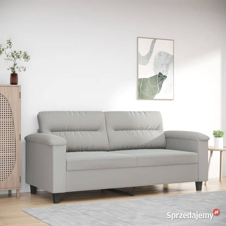 Sofa 2osobowa jasnoszary 140 tapicerowana Warszawa