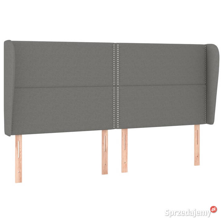 Zagłówek uszak ciemnoszary 203x23x118128 tkanina Warszawa
