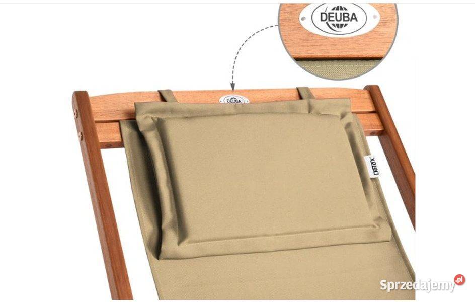 Leżak ogrodowy jasne drewno akacjowe plażowy Zamość