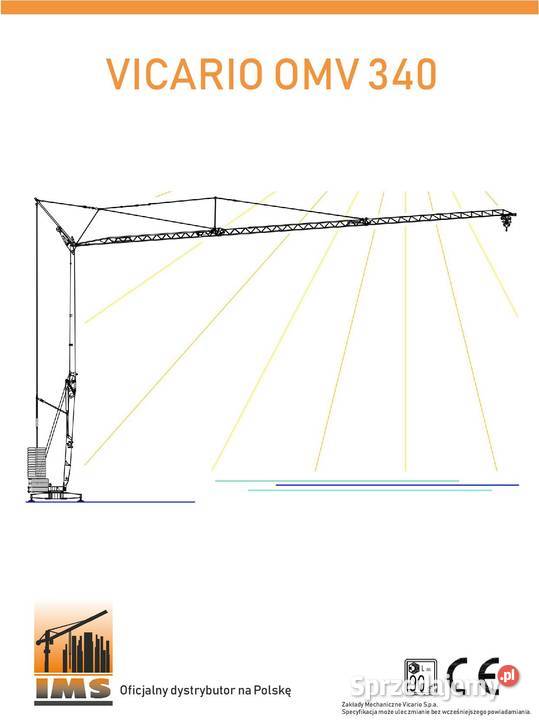 Żuraw szybkomontujący hydrauliczny VICARIO OMV Dźwigi, podnośniki dolnośląskie Ligota Piękna