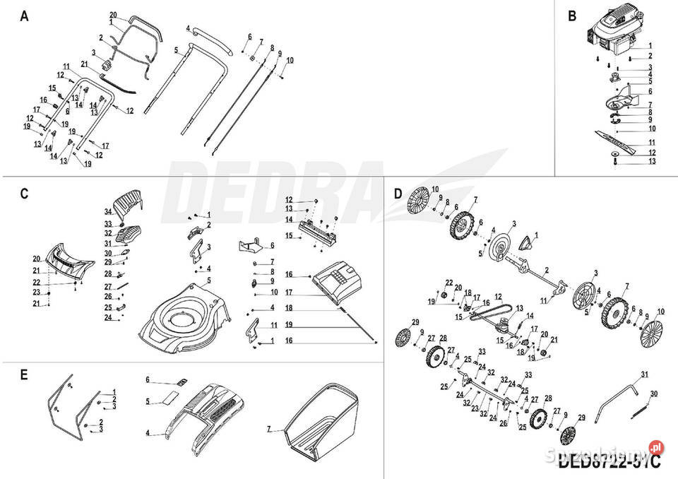 SILNIK SPALINOWY KPL DEDRA wielkopolskie Opalenica