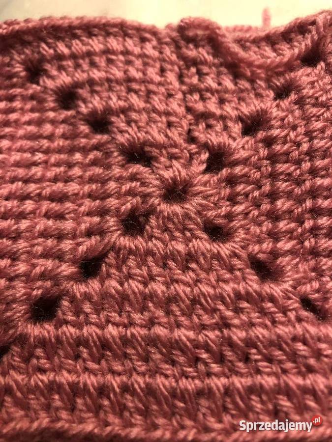 Kwadraty babuni na pledy narzuty poduszki NOWE Zegrze