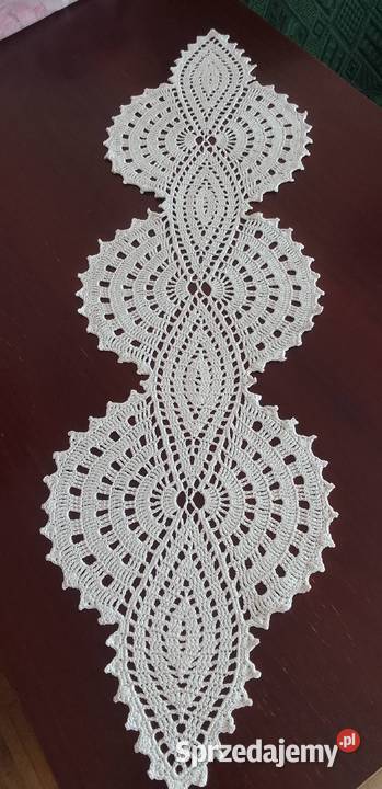 Bieżnik szydełkowy serweta rękodzieło prezent beżowy lubelskie
