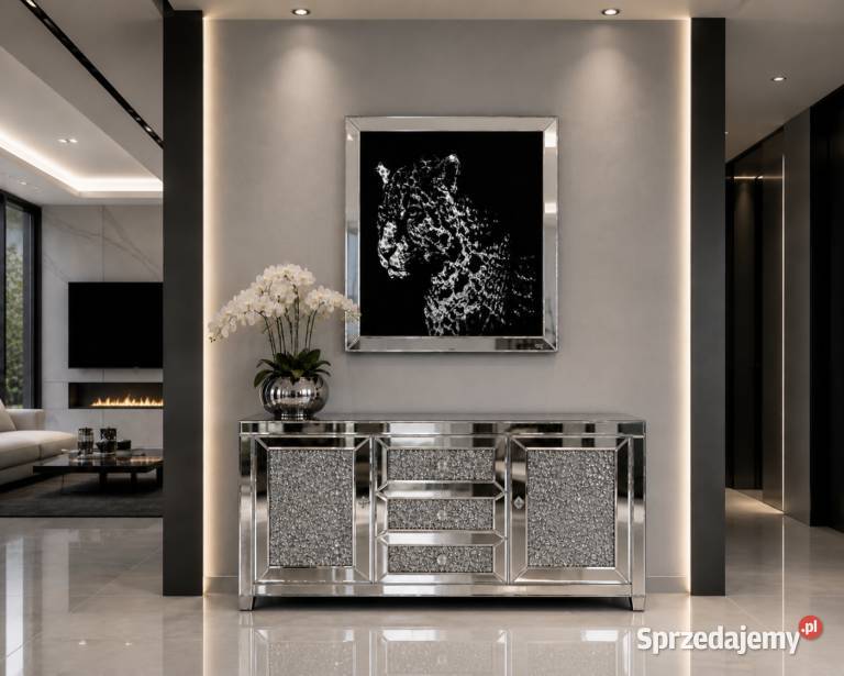 Lustrzany obraz z kryształkami Glamour Puma Golkowice