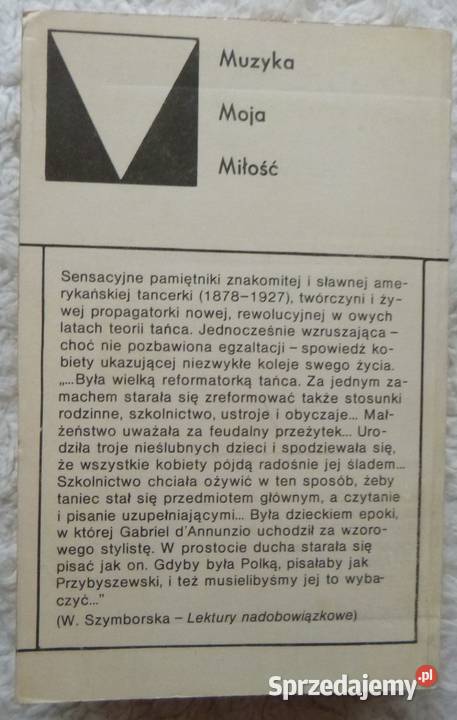 Moje życie Isadora Duncan Proza i poezja Warszawa