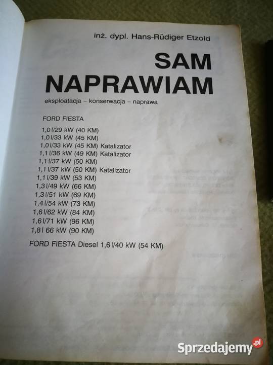 Zestaw Ford Fiesta Mk1 Mk2 Książka Sam Naprawiam Szczecin sprzedam