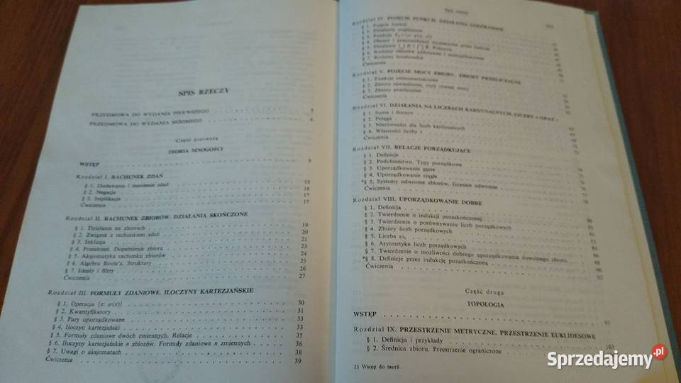 Wstęp do teorii mnogości i topologii  Kazimierz Rok wydania 1980 pomorskie Gdańsk