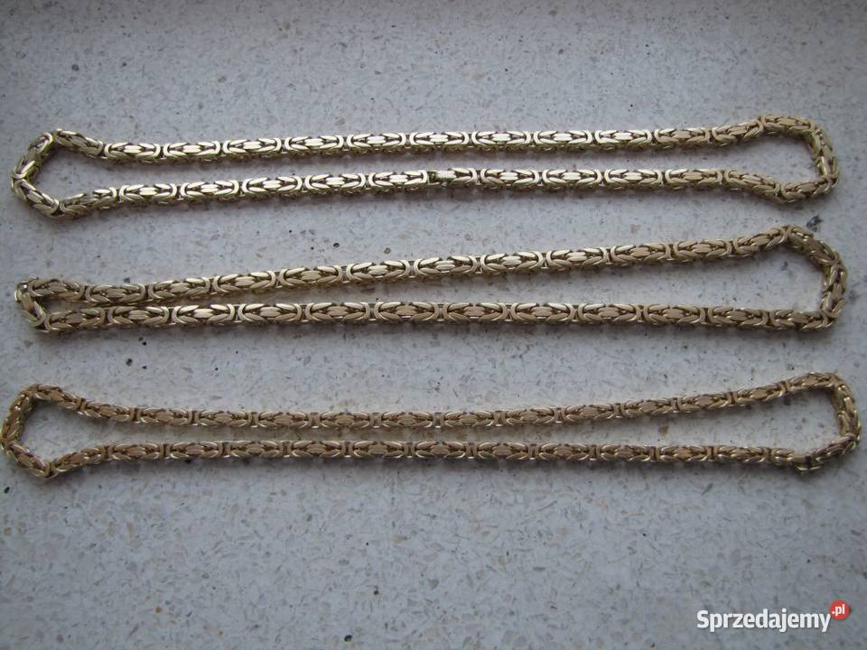 NOWY ZŁOTY ŁAŃCUSZEK KRÓLEWSKI ŁAŃCUCH 75G złote Warszawa