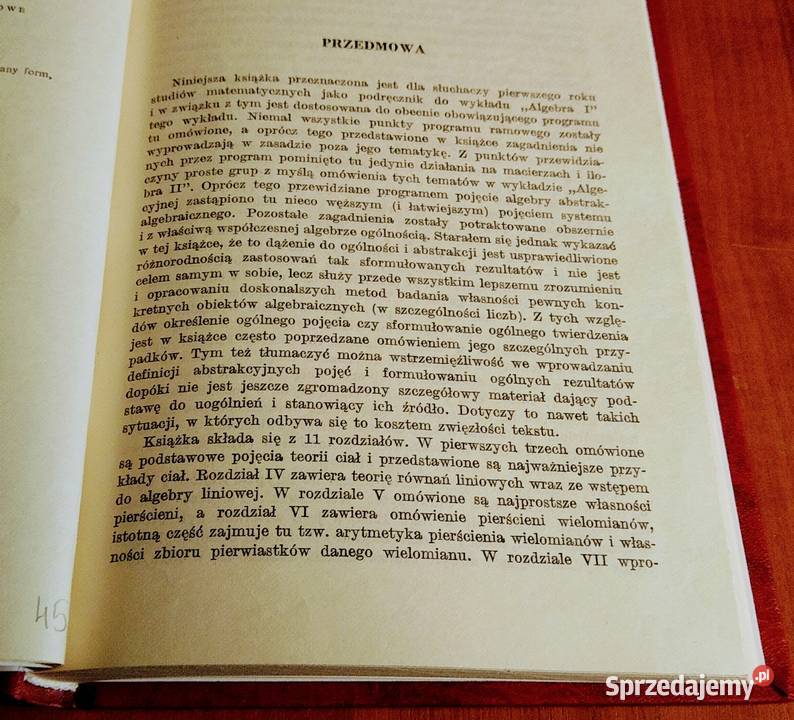 Algebra Andrzej BiałynickiBirula 1971 TWARDA Książki naukowe i popularnonaukowe