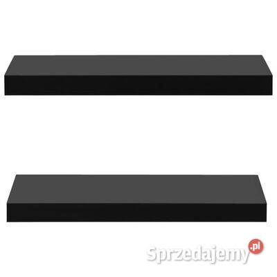 vidaXL Wiszące półki ścienne 2 czarne 40 x 20 x mazowieckie