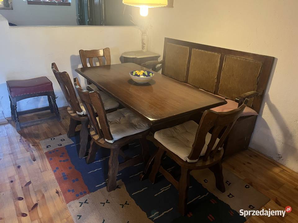 Sprzedam komplet retro mebli dębowych stół 5 Obory sprzedam